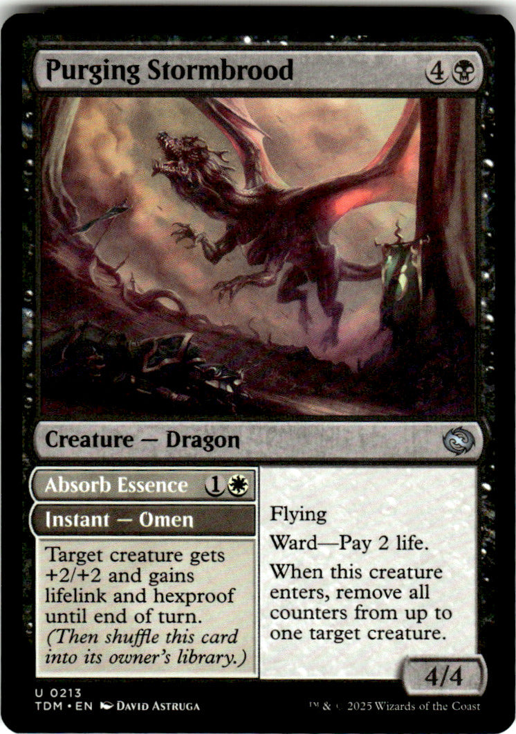 Purging Stormbrood Tarkir: Dragonstorm 213 U Magic: The Gathering Near Mint