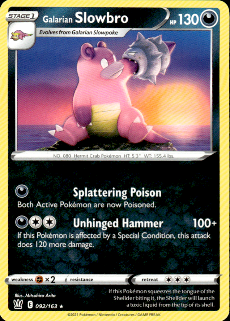 Galarian Slowbro Battle Styles 092/163 Rare Pokémon — English Near Mint