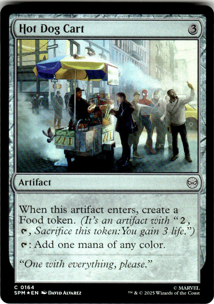 Hot Dog Cart Marvel's Spider-Man 164 C Foil Magic: The Gathering Near Mint