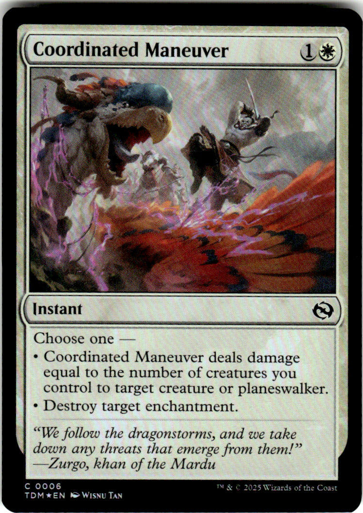 Coordinated Maneuver Tarkir: Dragonstorm 6 C Foil Magic: The Gathering Near Mint