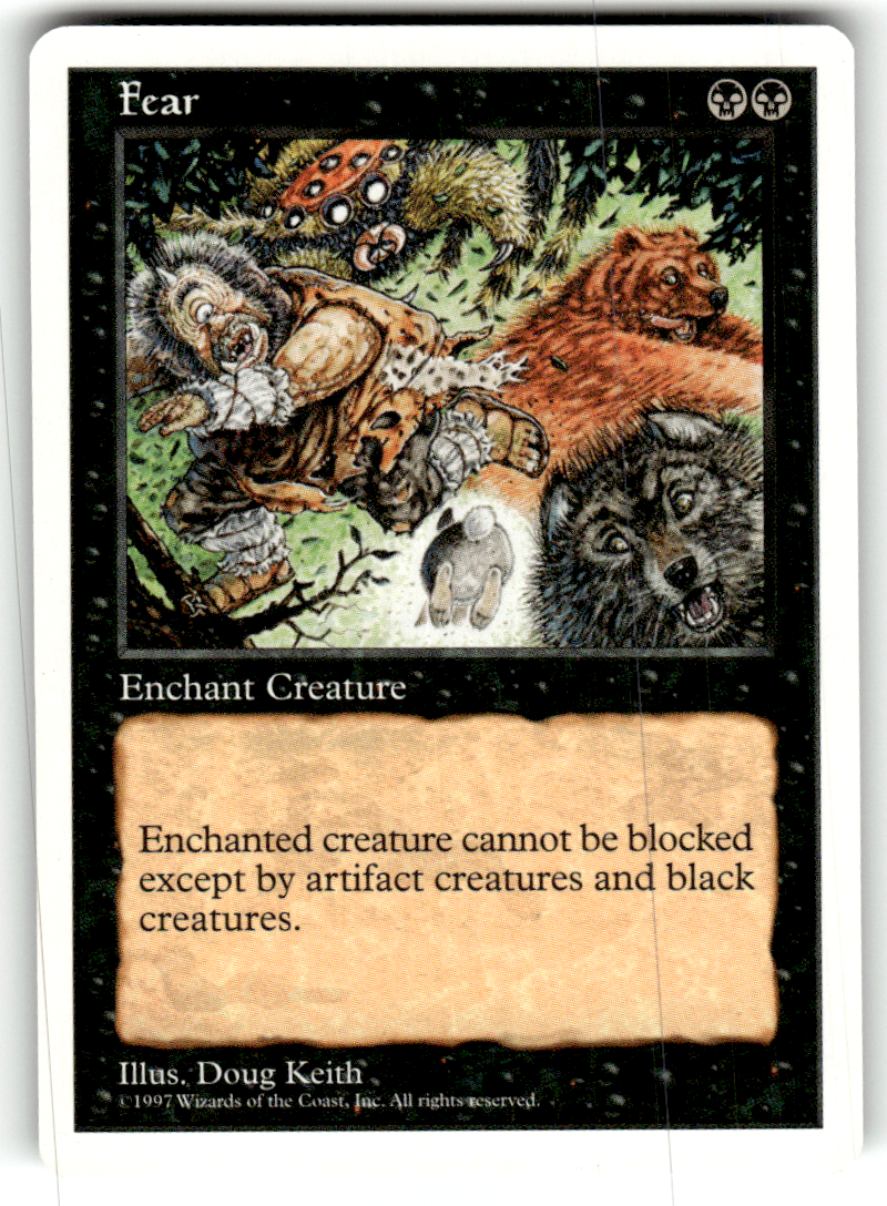 Fear Fifth Edition C Magic: The Gathering Lightly Played