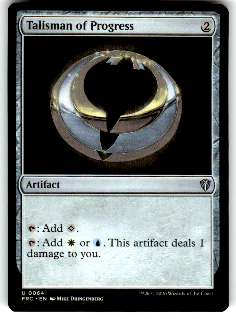 Talisman of Progress Commander: Reality Fracture 64 U Magic: The Gathering