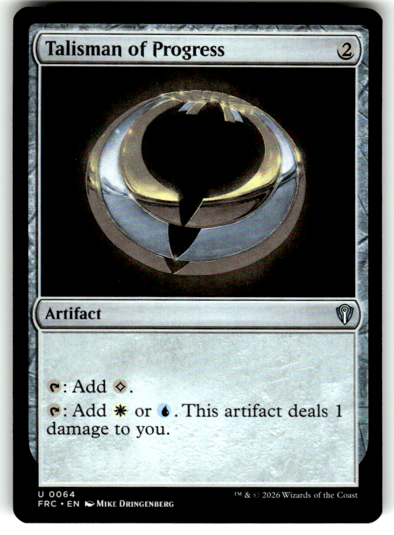 Talisman of Progress Commander: Reality Fracture 64 U Magic: The Gathering