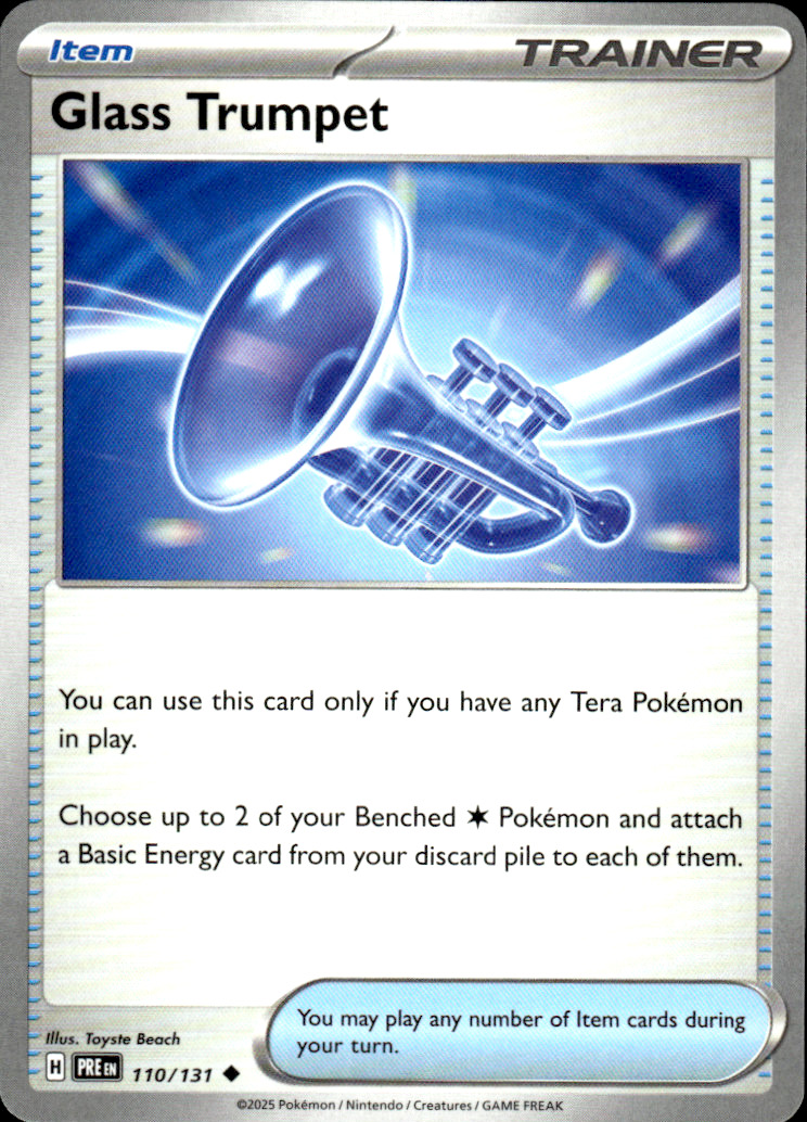 Glass Trumpet Prismatic Evolutions 110/131 Uncommon Pokémon — English Near Mint