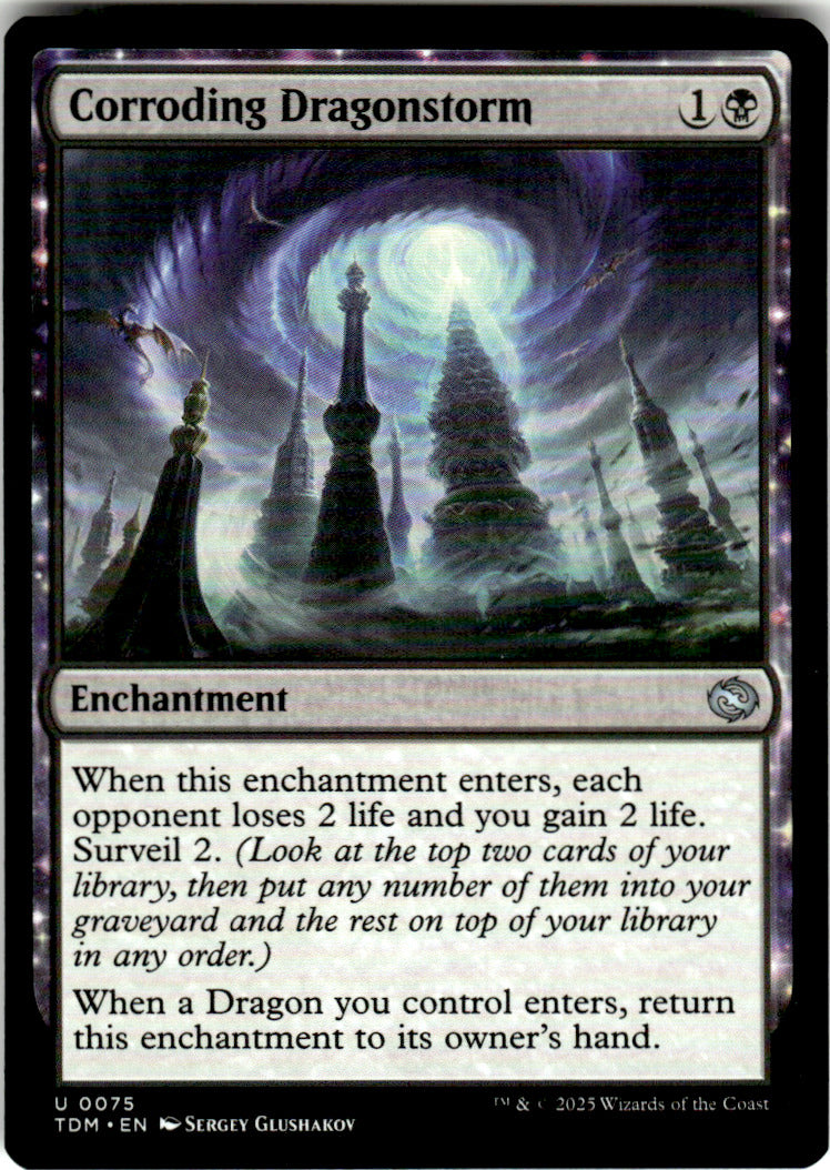 Corroding Dragonstorm Tarkir: Dragonstorm 75 U Magic: The Gathering Near Mint