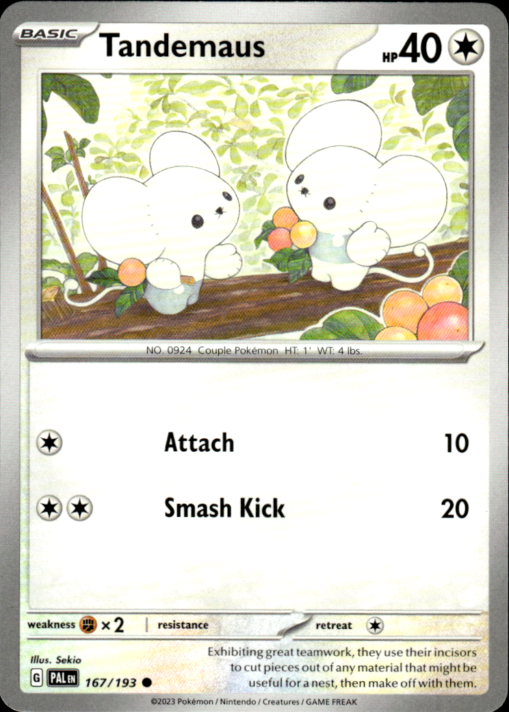 Tandemaus Paldea Evolved 167/193 Common Pokémon — English Near Mint