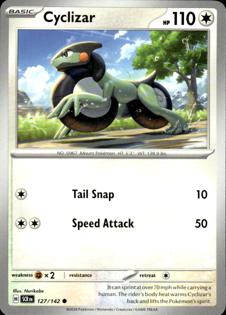Cyclizar Stellar Crown 127/142 Common Pokémon — English Near Mint