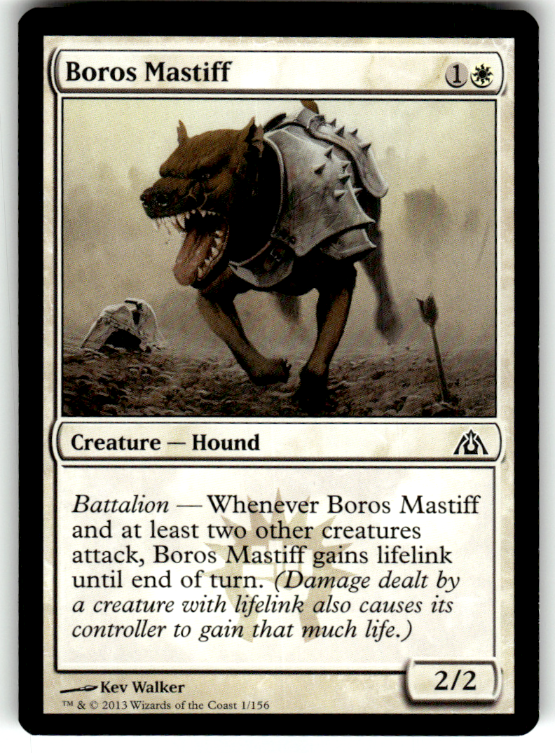 Boros Mastiff Dragon's Maze 1 C Magic: The Gathering Lightly Played