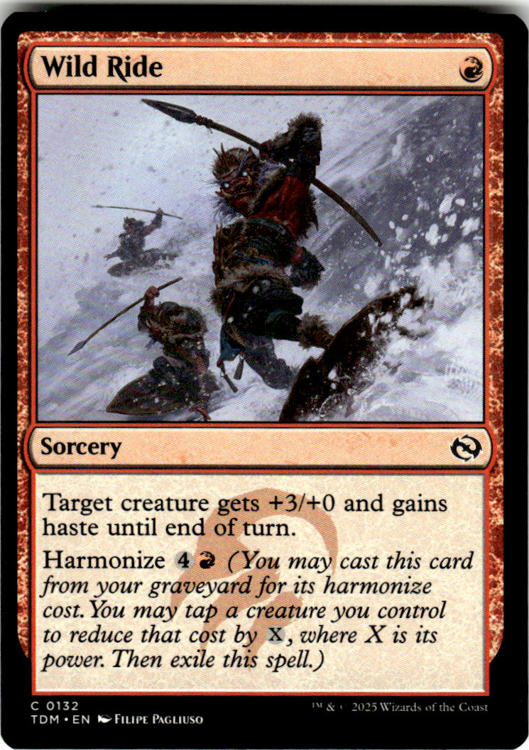 Wild Ride Tarkir: Dragonstorm 132 C Magic: The Gathering Near Mint