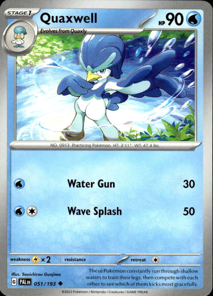 Quaxwell Paldea Evolved 051/193 Uncommon Pokémon — English Near Mint