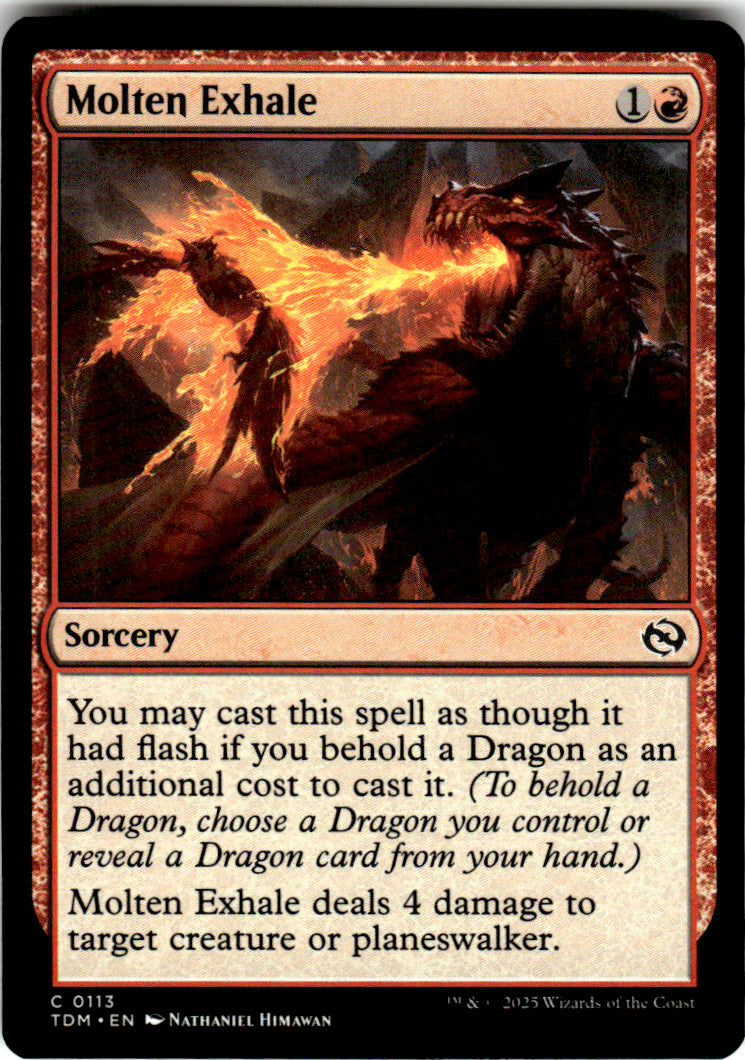 Molten Exhale Tarkir: Dragonstorm 113 C Magic: The Gathering Near Mint