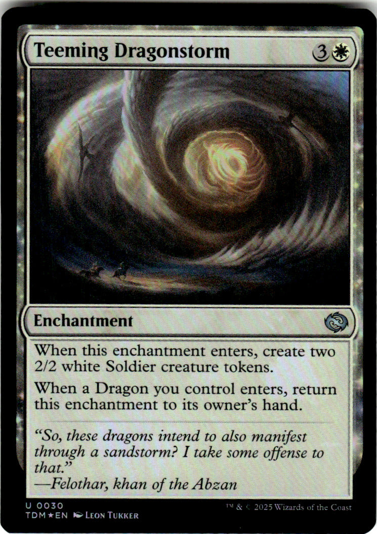 Teeming Dragonstorm Tarkir: Dragonstorm 30 U Foil Magic: The Gathering Near Mint