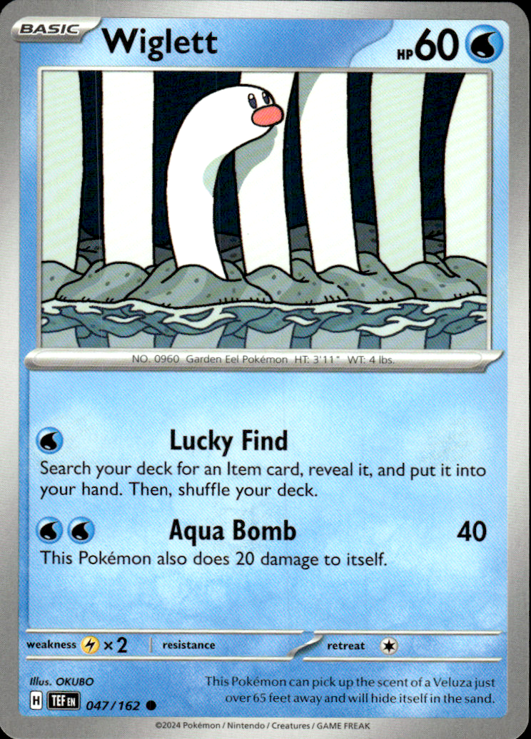 Wiglett Temporal Forces 047/162 Common Pokémon — English Near Mint