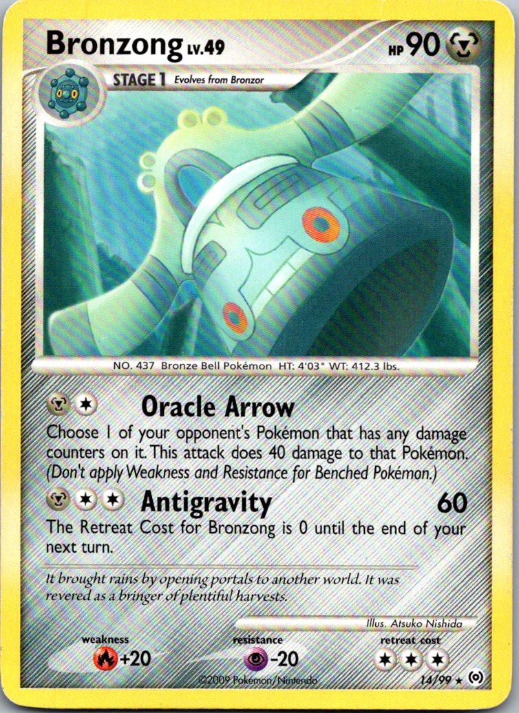 Bronzong 14/99 Rare Arceus Pokemon Heavily Played