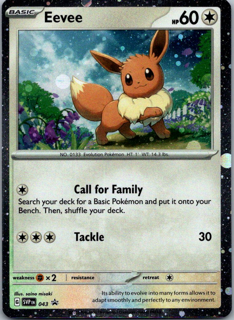 Eevee 043 Holo Promo Scarlet & Violet Promo Pokemon Near Mint