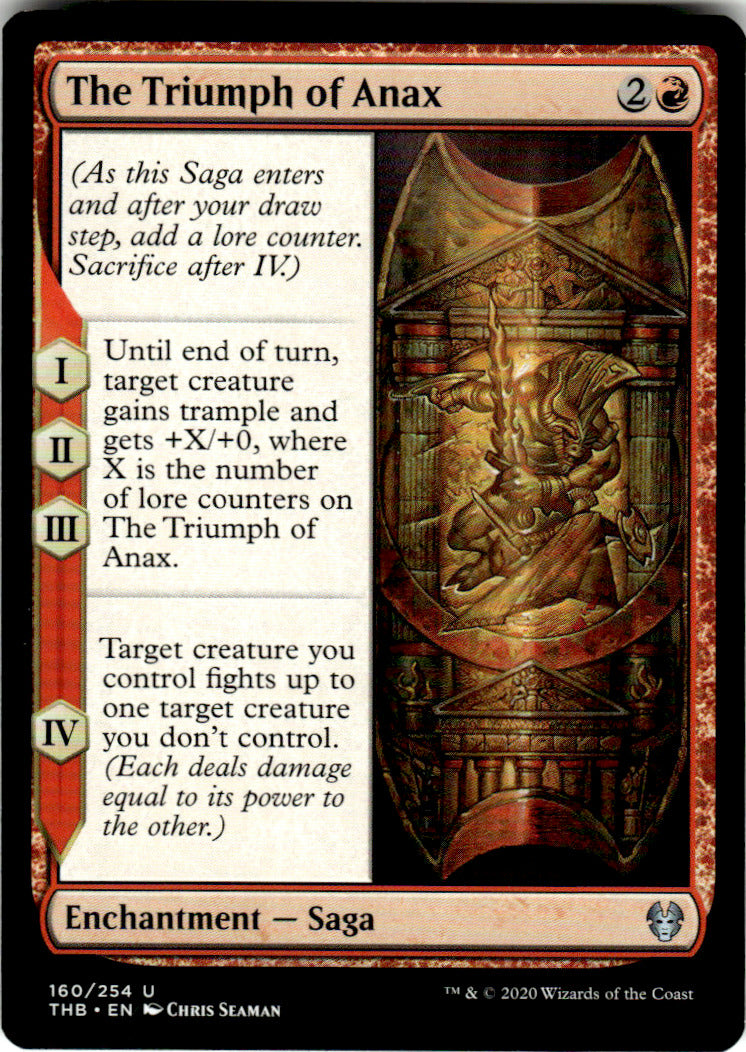 The Triumph of Anax Theros Beyond Death 160 U Magic: The Gathering Near Mint