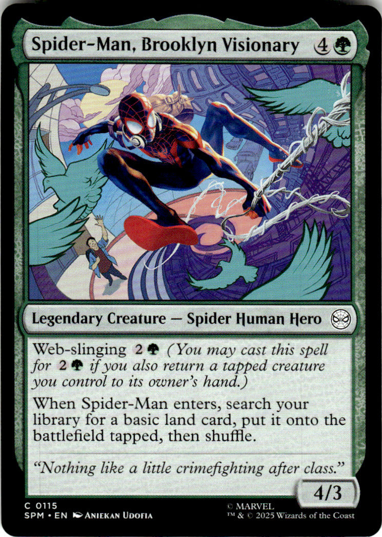 Spider-Man, Brooklyn Visionary Marvel's Spider-Man 115 C Magic: The Gathering