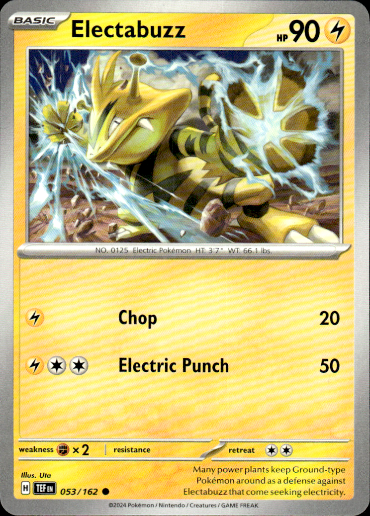 Electabuzz Temporal Forces 053/162 Common Pokémon — English Near Mint
