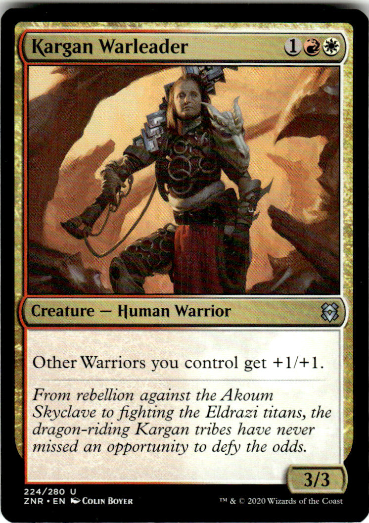 Kargan Warleader Zendikar Rising 224 U Magic: The Gathering Near Mint
