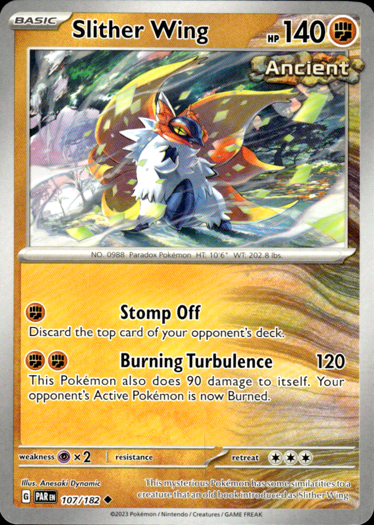 Slither Wing Paradox Rift 107/182 Uncommon Pokémon — English Near Mint