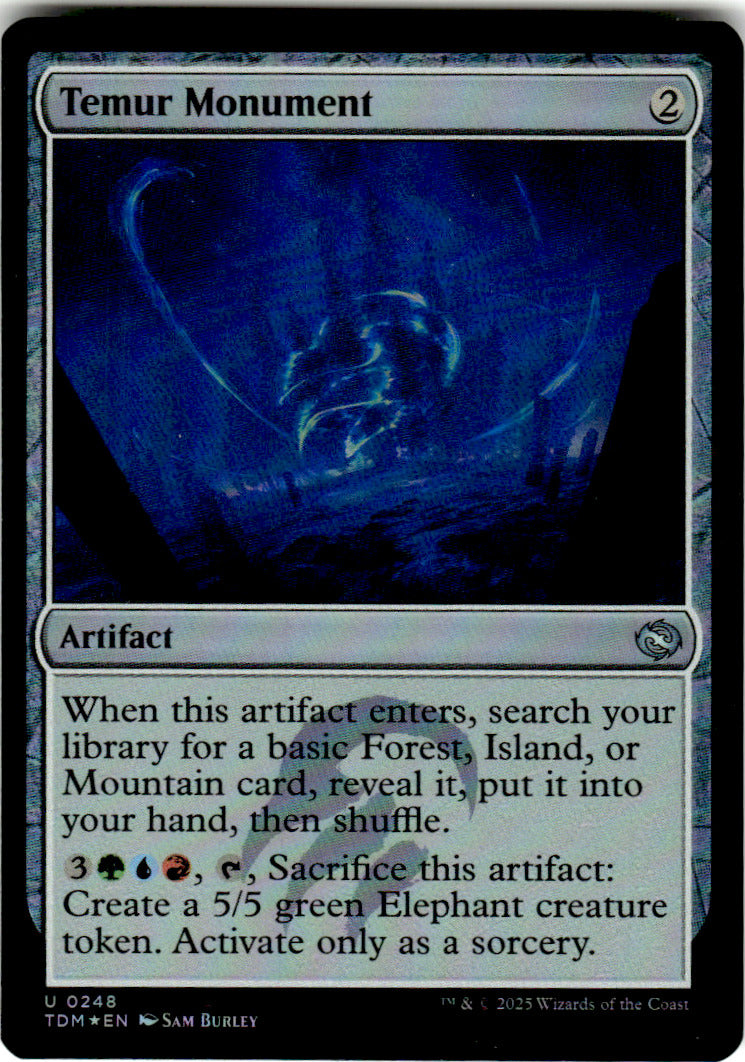 Temur Monument Tarkir: Dragonstorm 248 U Foil Magic: The Gathering Near Mint
