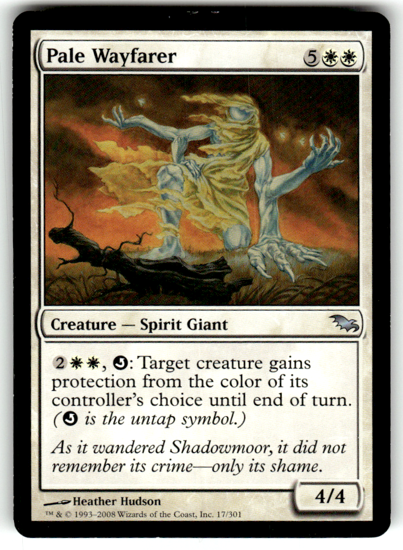 Pale Wayfarer Shadowmoor 17 U Magic: The Gathering Lightly Played