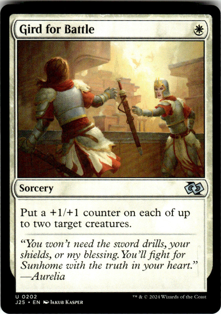 Gird for Battle Foundations Jumpstart 202 U Magic: The Gathering Near Mint