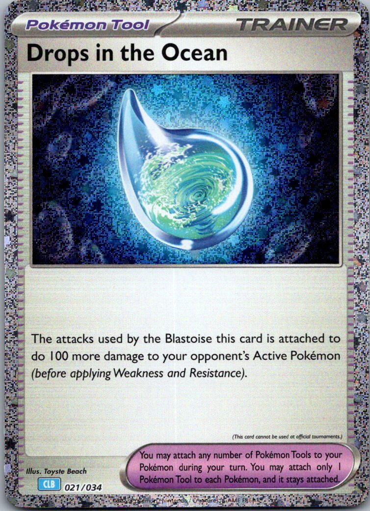 Drops in the Ocean 021/034 Holo Trading Card Game Classic Pokemon