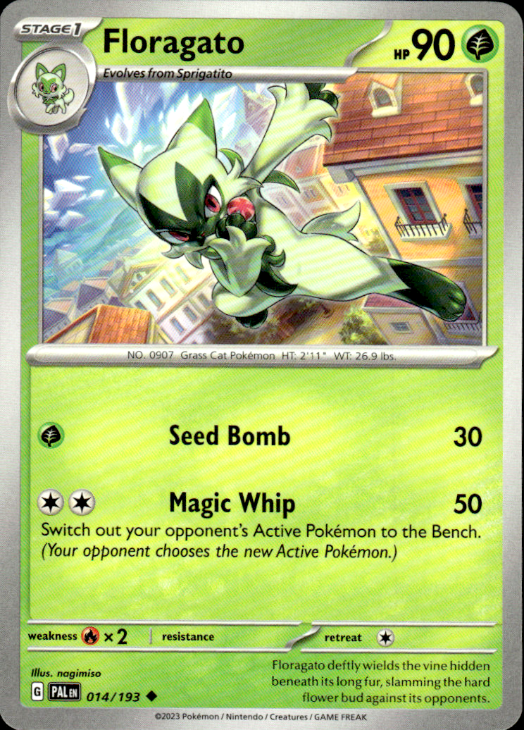 Floragato Paldea Evolved 014/193 Uncommon Pokémon — English Near Mint