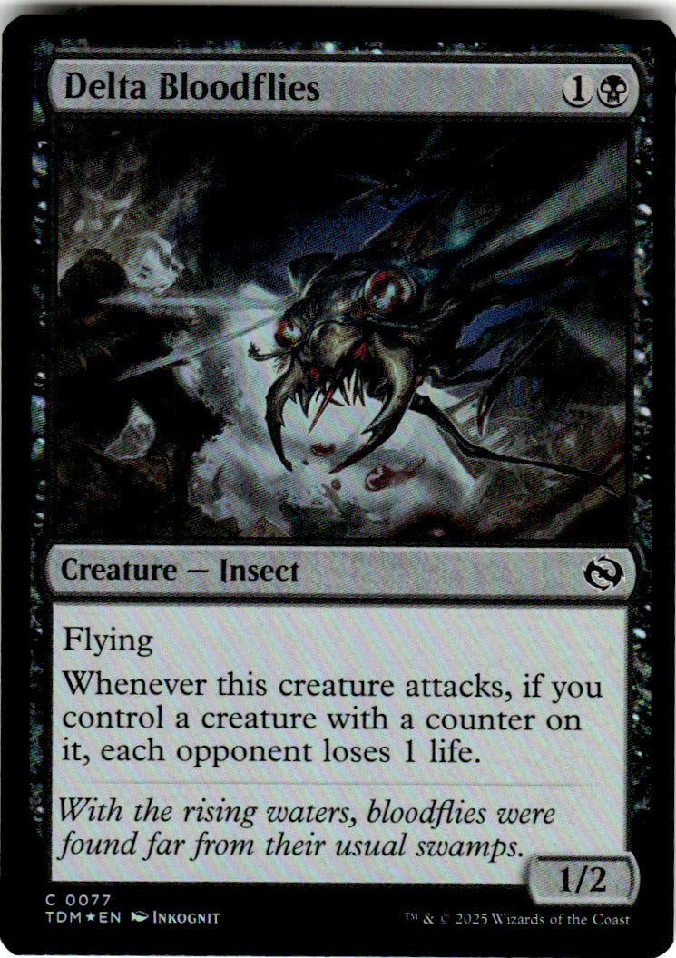 Delta Bloodflies Tarkir: Dragonstorm 77 C Foil Magic: The Gathering Near Mint