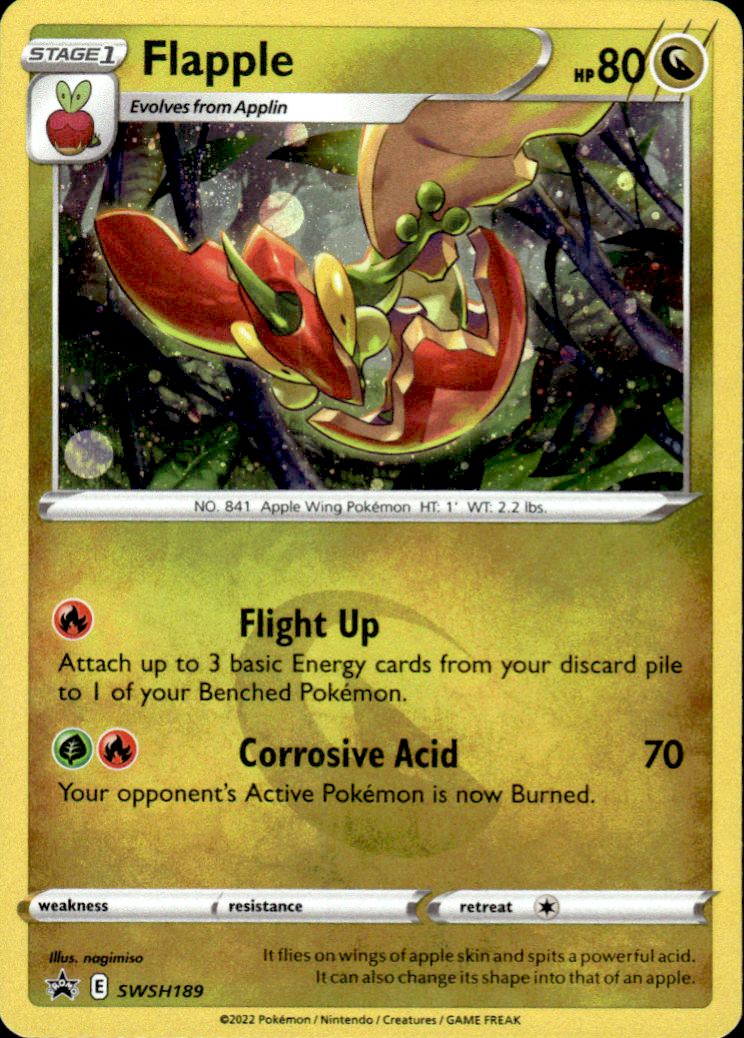 Flapple Sword & Shield Promo Cards SWSH189 Promo Holo Pokémon — English