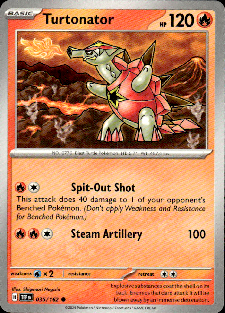 Turtonator Temporal Forces 035/162 Common Pokémon — English Near Mint