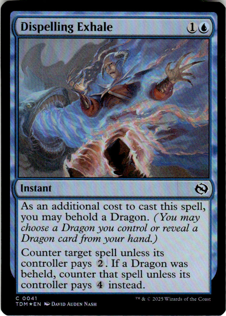 Dispelling Exhale Tarkir: Dragonstorm 41 C Foil Magic: The Gathering Near Mint