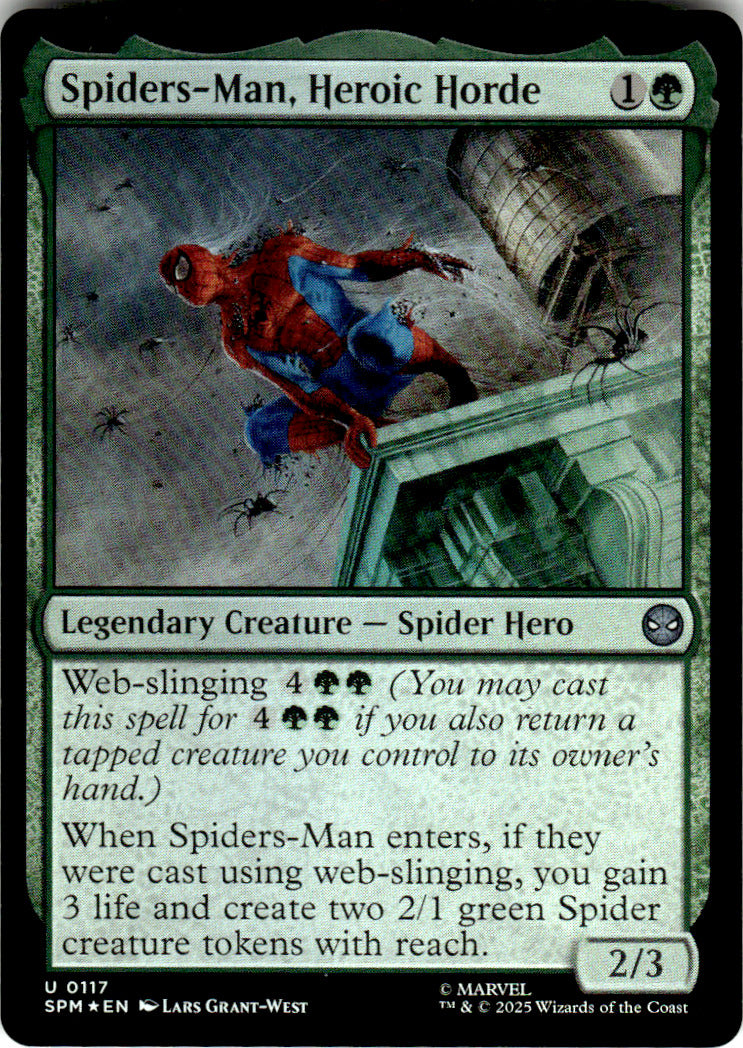 Spiders-Man, Heroic Horde Marvel's Spider-Man 117 U Foil Magic: The Gathering