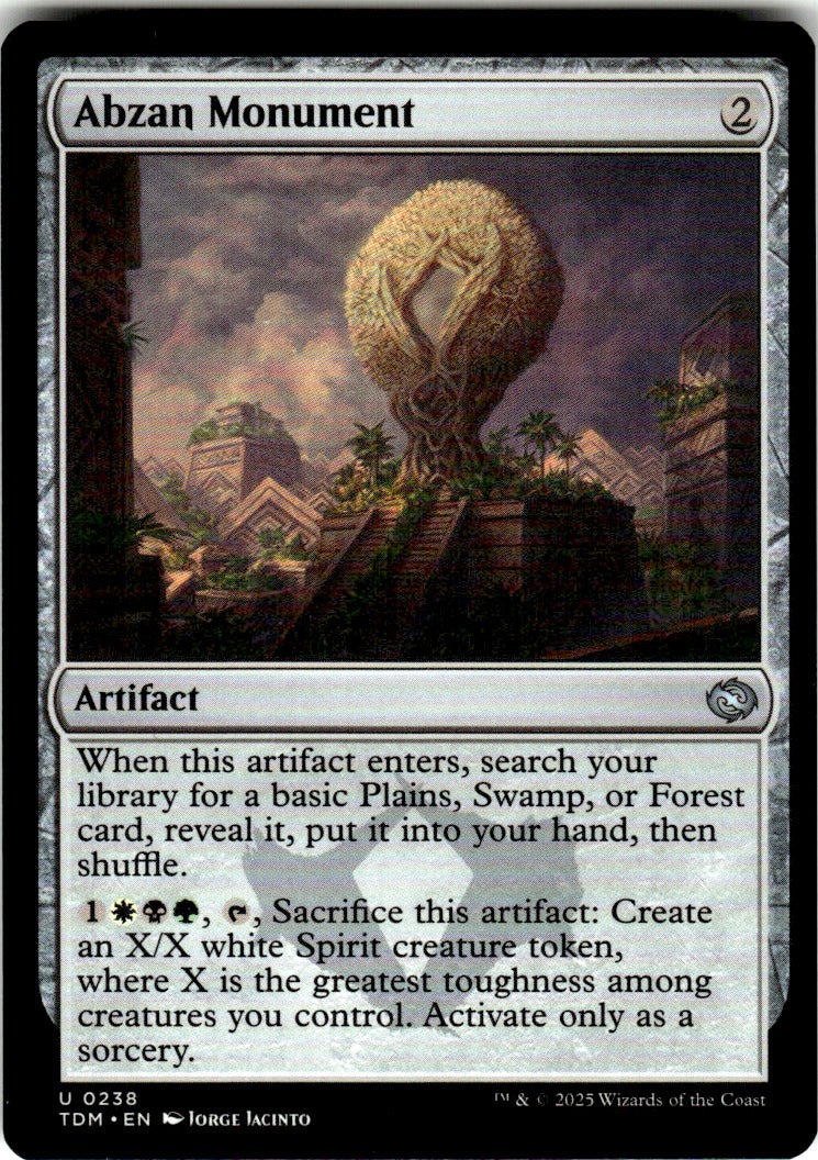 Abzan Monument Tarkir: Dragonstorm 238 U Magic: The Gathering Near Mint