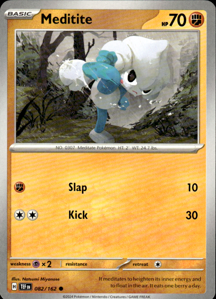 Meditite Temporal Forces 082/162 Common Pokémon — English Near Mint