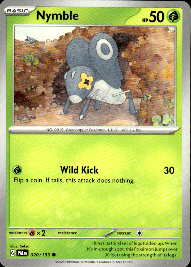 Nymble Paldea Evolved 020/193 Common Pokémon — English Near Mint
