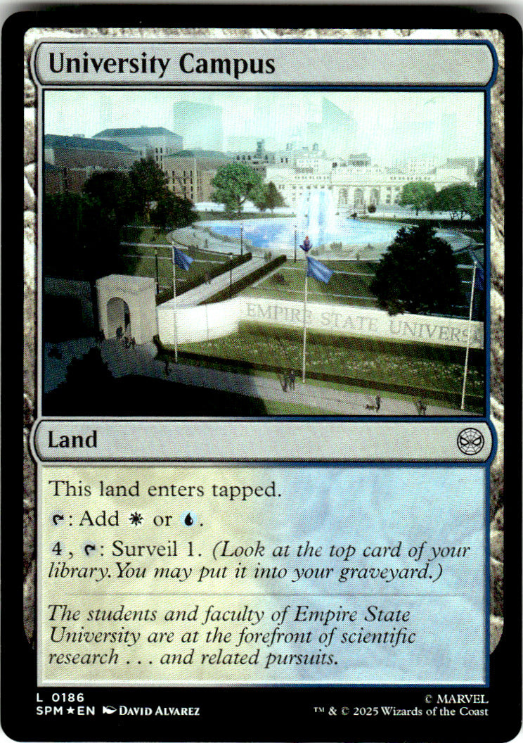 University Campus Marvel's Spider-Man 186 L Foil Magic: The Gathering Near Mint