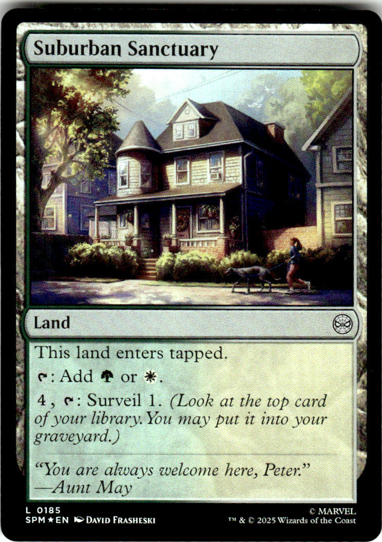 Suburban Sanctuary Marvel's Spider-Man 185 L Foil Magic: The Gathering Near Mint