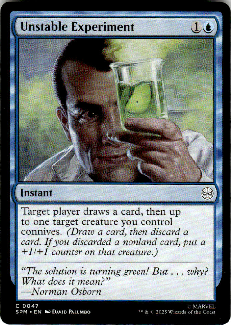 Unstable Experiment Marvel's Spider-Man 47 C Magic: The Gathering Near Mint