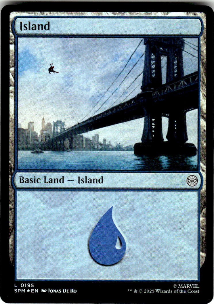 Island Marvel's Spider-Man 195 L Foil Magic: The Gathering Near Mint