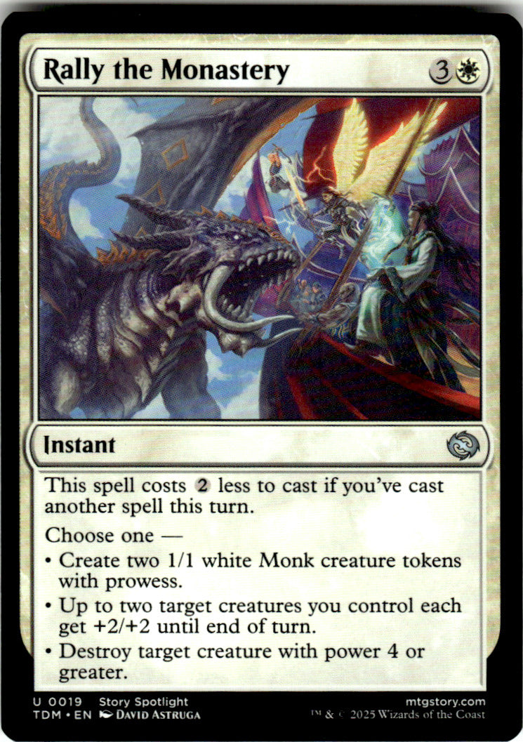 Rally the Monastery Tarkir: Dragonstorm 19 U Magic: The Gathering Near Mint