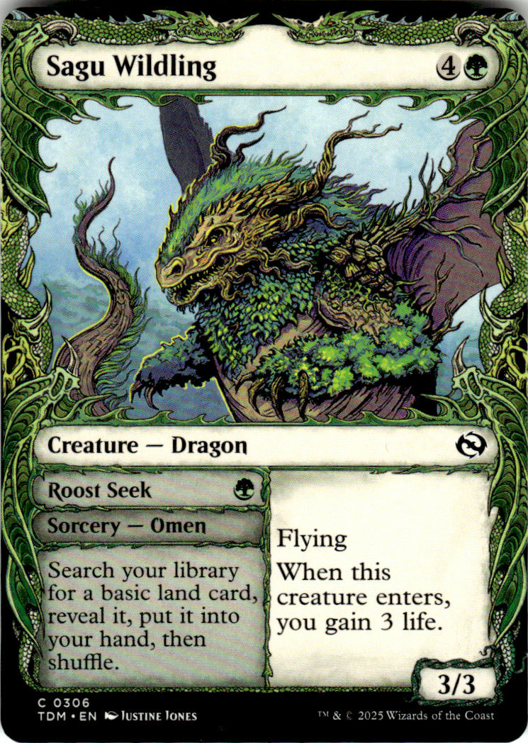 Sagu Wildling (Showcase) Tarkir: Dragonstorm 306 C Magic: The Gathering