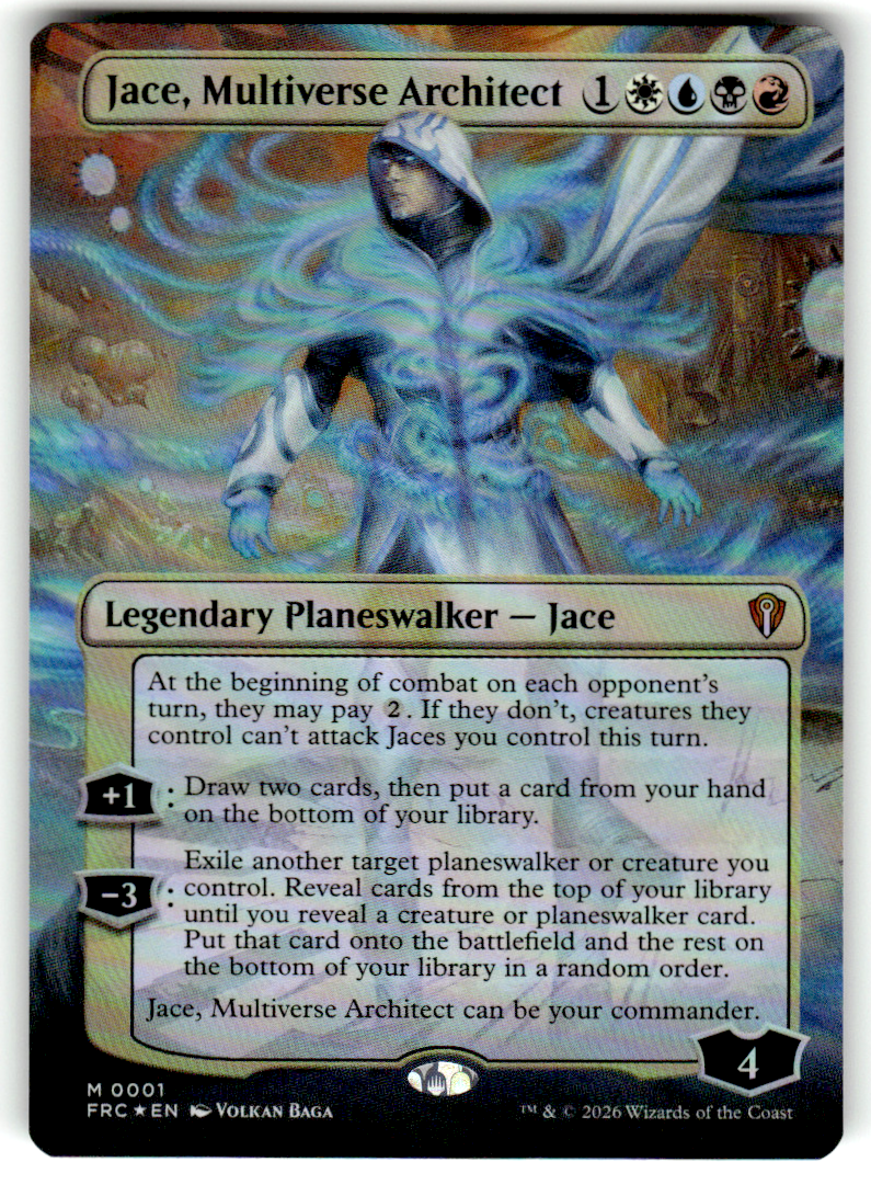 Jace, Multiverse Architect (Borderless) Commander: Reality Fracture 1 M Foil