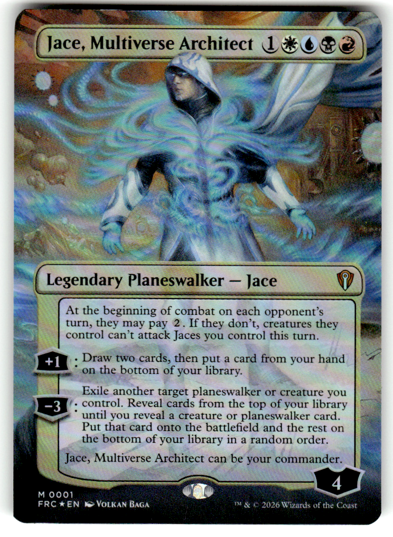 Jace, Multiverse Architect (Borderless) Commander: Reality Fracture 1 M Foil