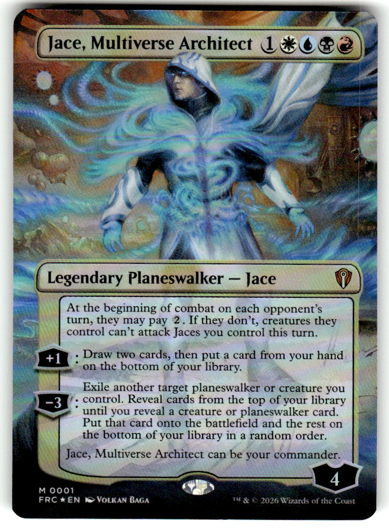Jace, Multiverse Architect (Borderless) Commander: Reality Fracture 1 M Foil