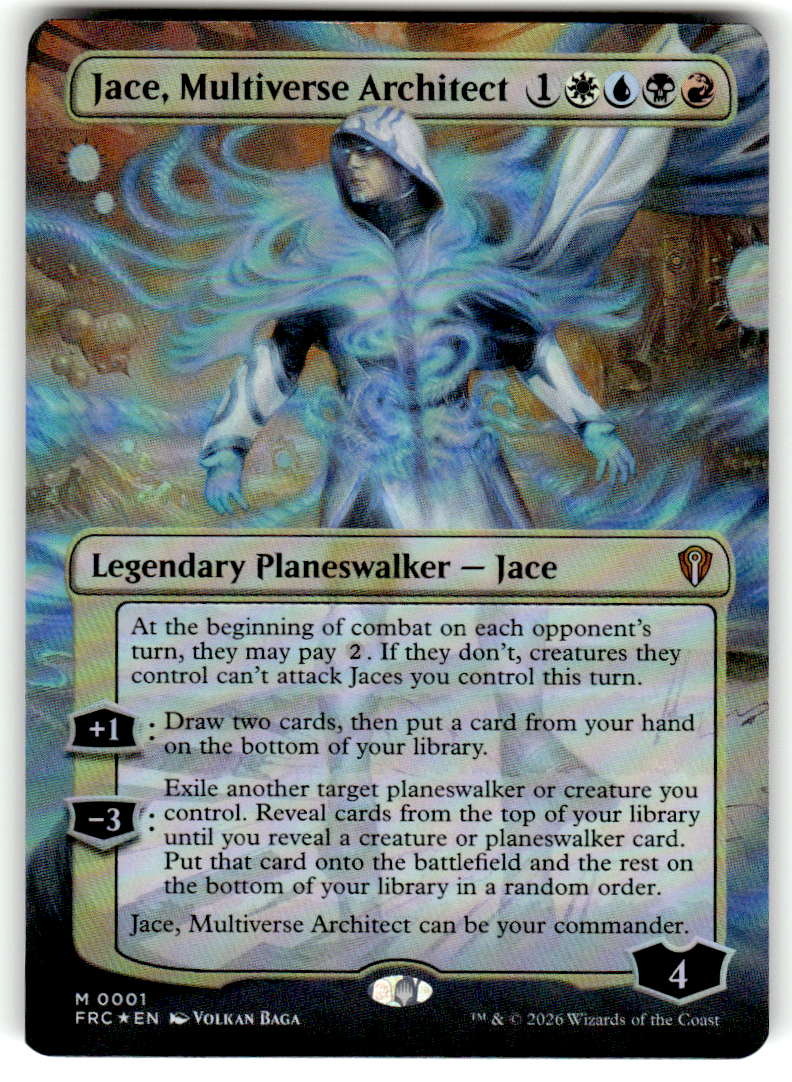 Jace, Multiverse Architect (Borderless) Commander: Reality Fracture 1 M Foil