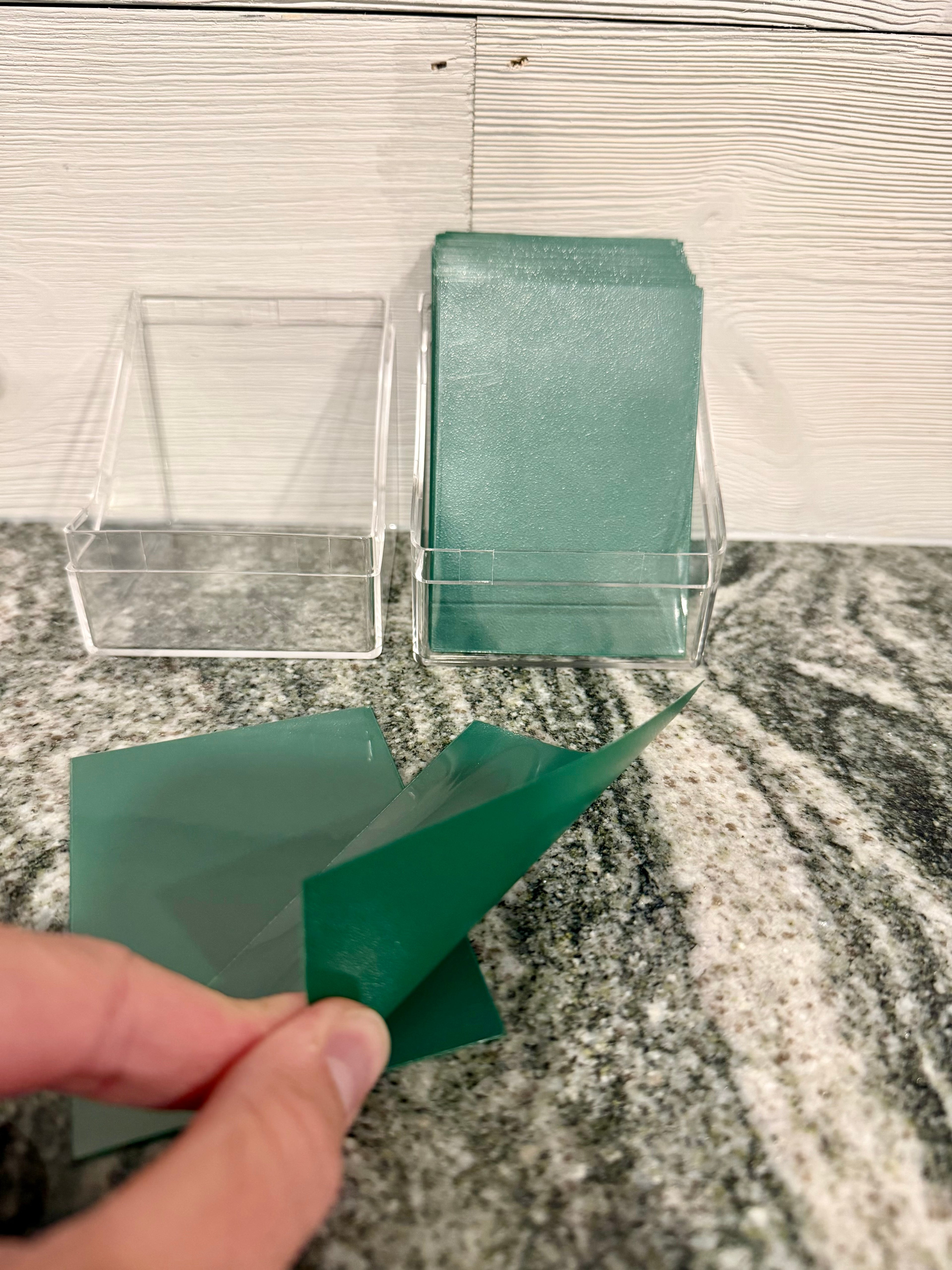 Deck Box with 100 Green Back Card Sleeves