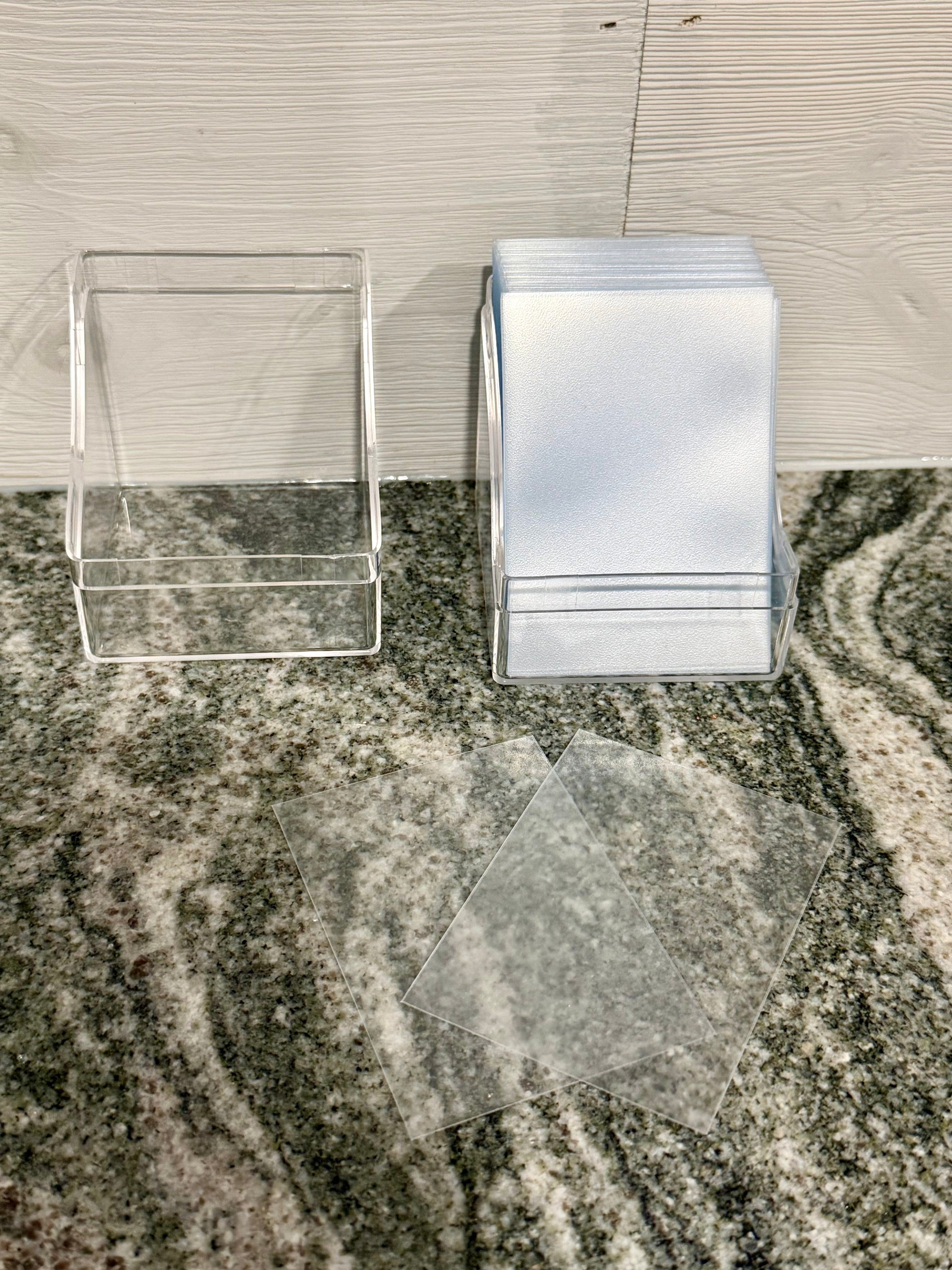 Deck Box with 100 Clear Back Card Sleeves