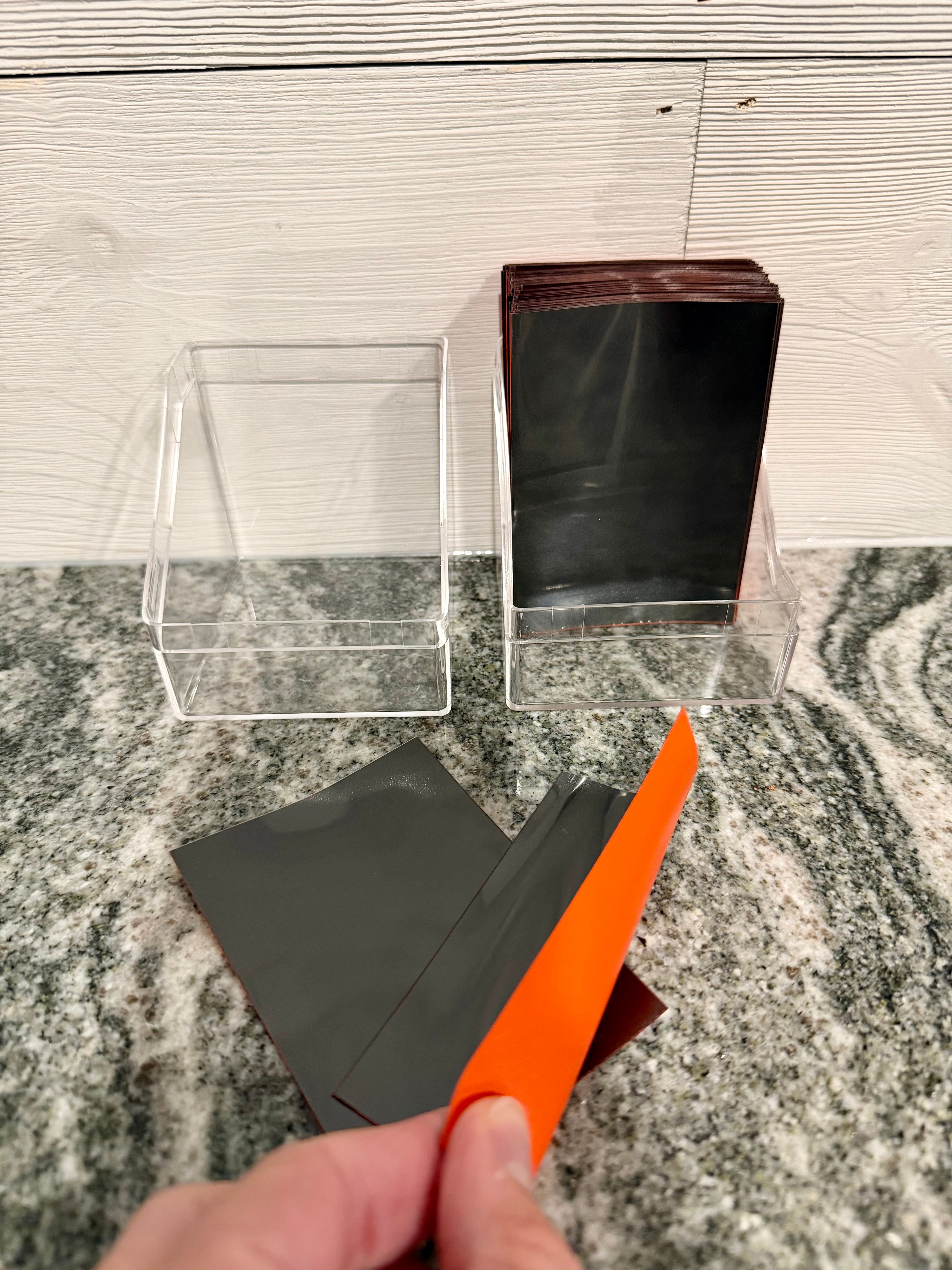 Deck Box with 100 Orange Back Card Sleeves